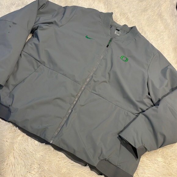 Nike Shield Oregon Ducks Cool Grey Bomber Jacket Men’s Sz 3XL - Picture 2 of 16